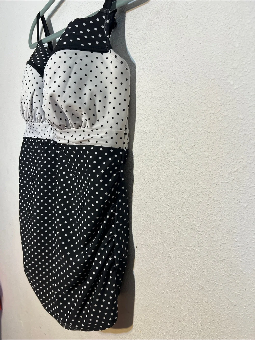 Cacique Black and White Polka Dot Swim Top